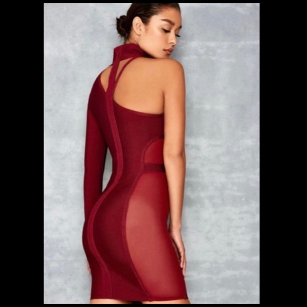 Mistress Rocks one sleeve bandage dress